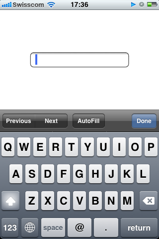 iphone keyboard on input type email